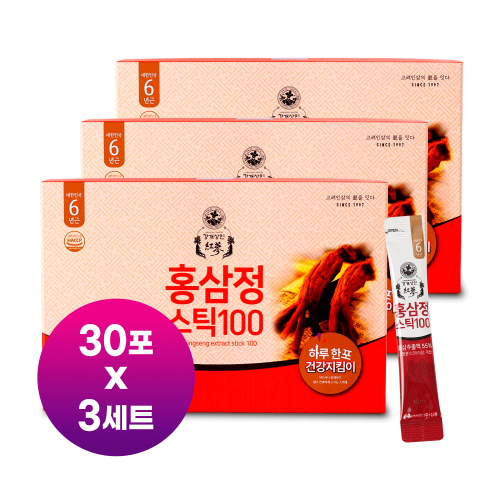 홍삼정스틱100 (10ml x 30포)x3세트