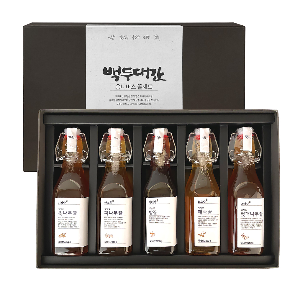 백두대간 옴니버스 꿀세트 (350g x 5병)